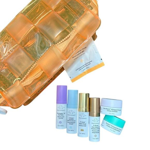 Drunk Elephant Skincare Minis Bundle (8Pc Set); B-Hydra, D-Bronzi, Make-up Case - Picture 1 of 2